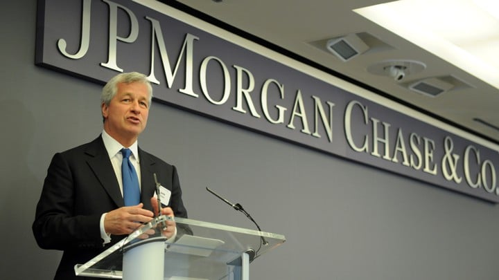 IMAGE DISTRIBUTED FOR JP MORGAN CHASE - Jamie Dimon, JP Morgan & Chase Co. Chairman and CEO, discusses the impact of The Fellowship Initiative, Monday, June 23, 2014, at JPMorgan Chase Headquarters in New York. The expanded Fellowship Initiative enrolls young men of color in Chicago, Los Angeles, and New York City in a multi-year hands-on enrichment program that includes academic, social and emotional support.  (Photo by Diane Bondareff/Invision for JPMorgan Chase/AP Images)