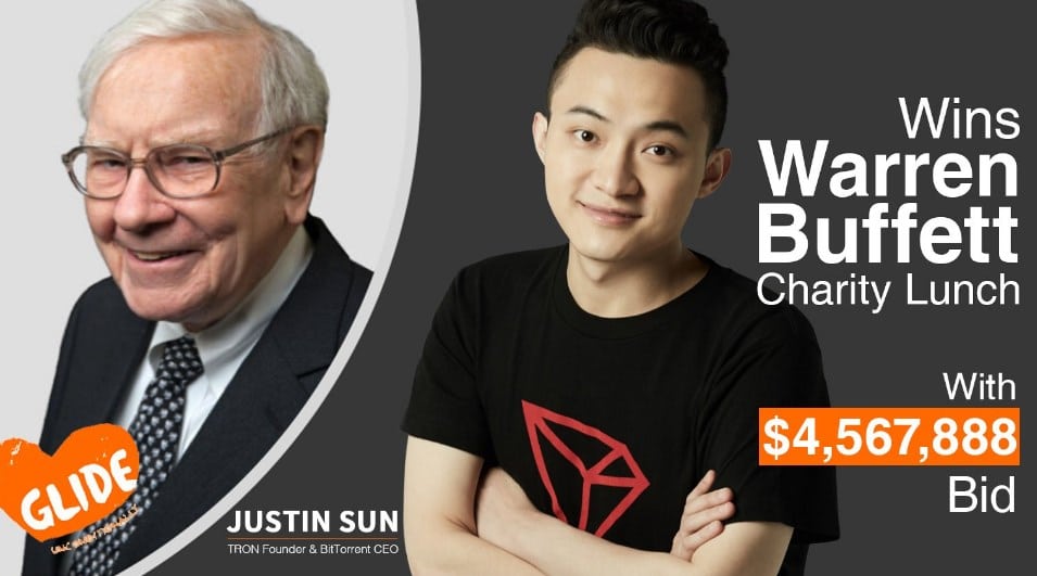 Almoço grátis? Justin Sun vai almoçar com Warren Buffett