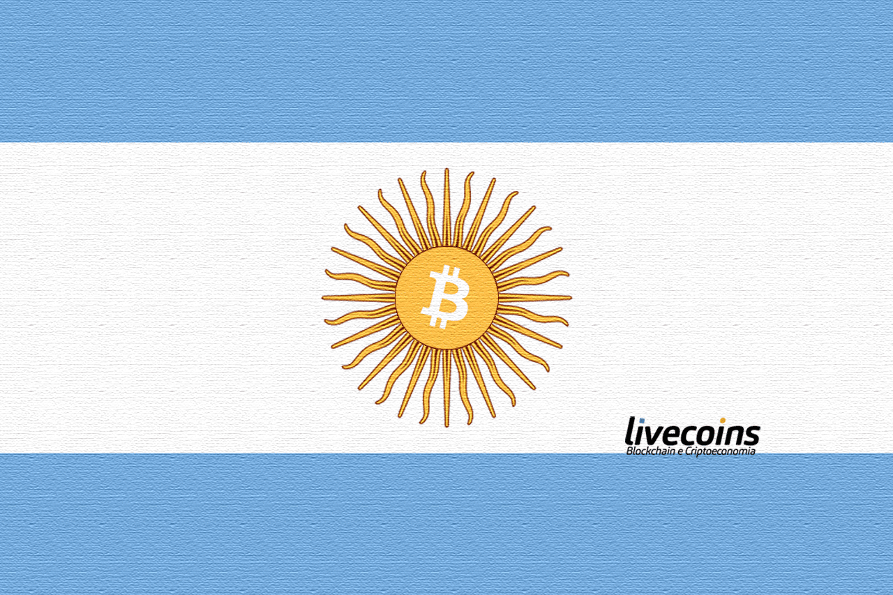 Bitcoin (BTC e Blockchain) na Bandeira da Argentina