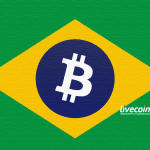 Bandeira do Brasil com Bitcoin