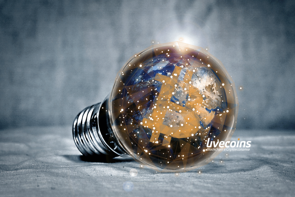 Lâmpada com Bitcoin