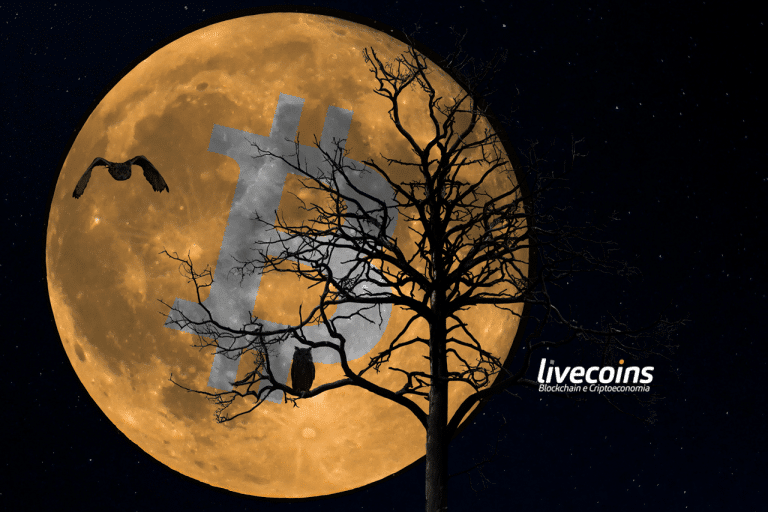 Bitcoin to the Moon (na lua). Imagem: Sabotag3x