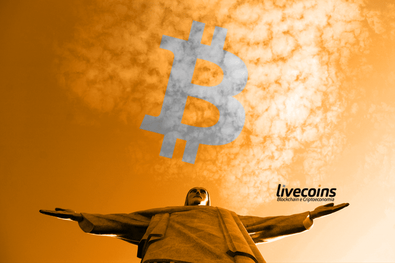 Cristo Redentor, símbolo no Brasil (Rio de Janeiro), e Bitcoin (BTC Blockchain)