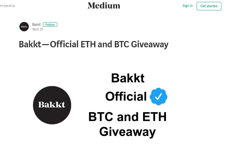 Airdrop fake de Bitcoin e Ethereum por golpe envolvendo nome da Bakkt