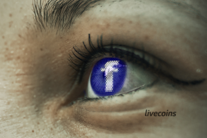 Olho com logomarca do Facebook