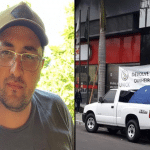 Homem acampado em frente Unick Forex