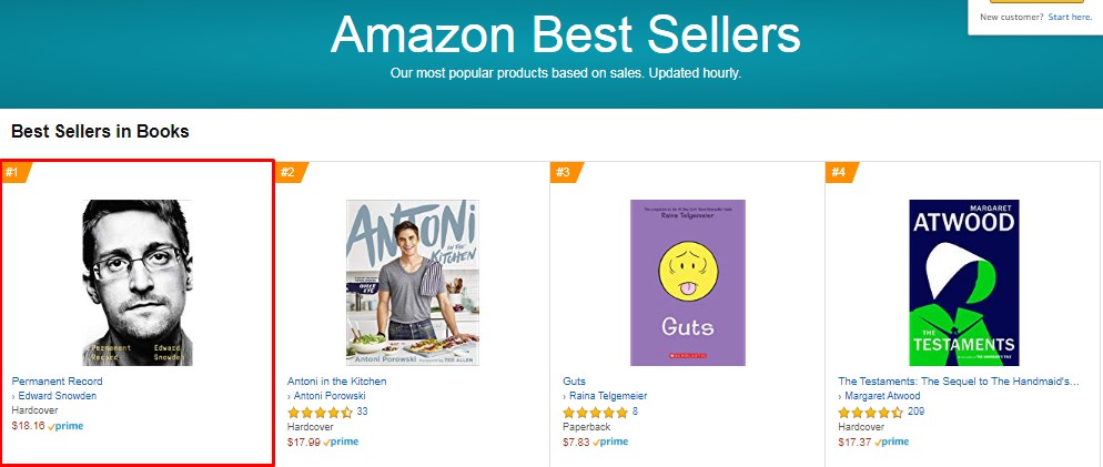 Lista dos Livros mais bem vendidos da Amazon 