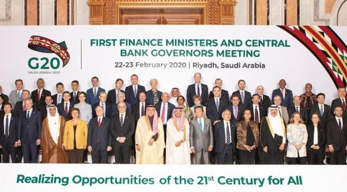 Reunião do G20 em 2020 - Presidentes de Bancos Centrais e Ministros de Finanças