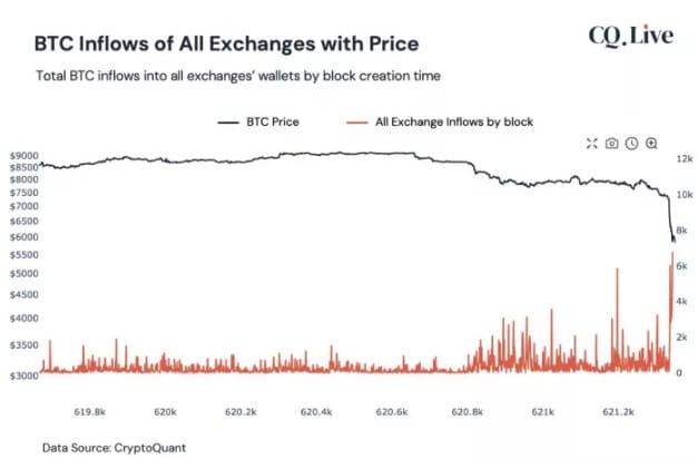 Volume de Bitcoin nas corretoras foi anormal desde dia 8 de março, movimento pode ter sido de baleias