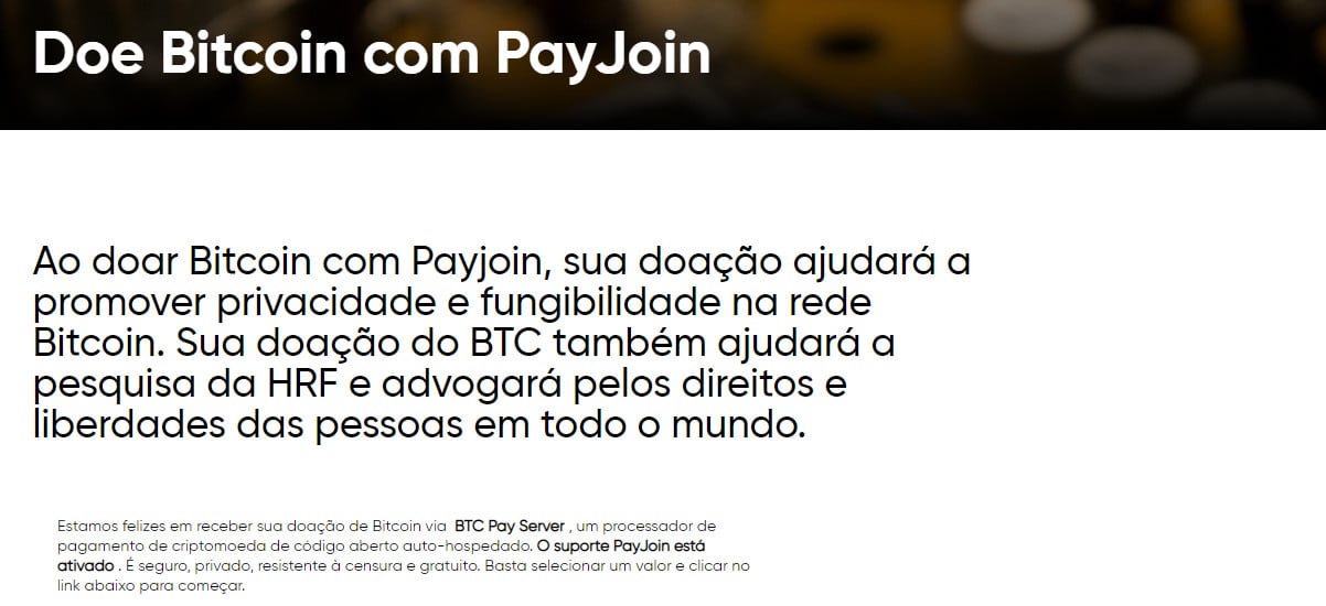 Doações em Bitcoin usará mixagem com PayJoin