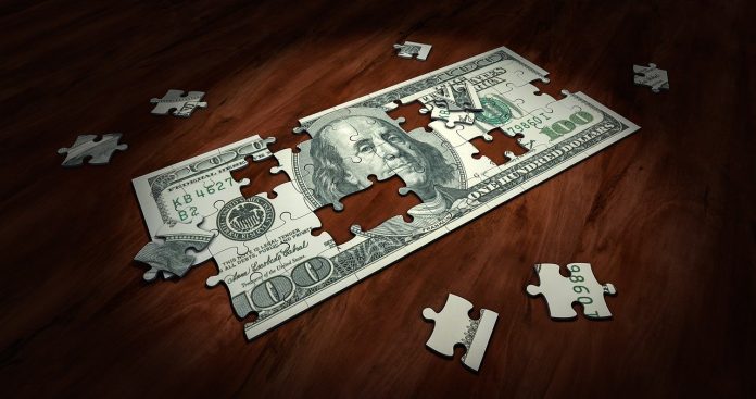 Quebra cabeça de dólar