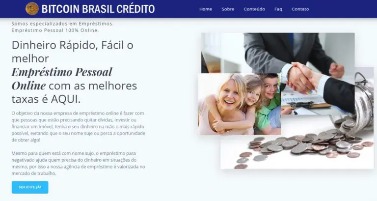 Bitcoin Brasil Crédito oferece empréstimo online e rápido, até para negativado