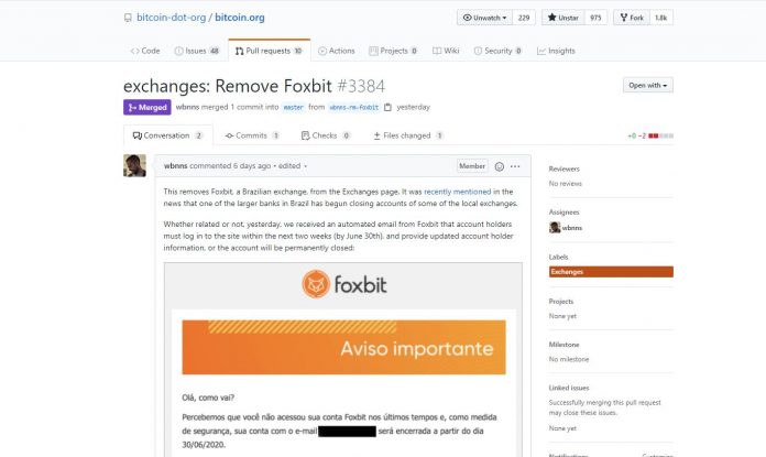 bitcoin org remove foxbit