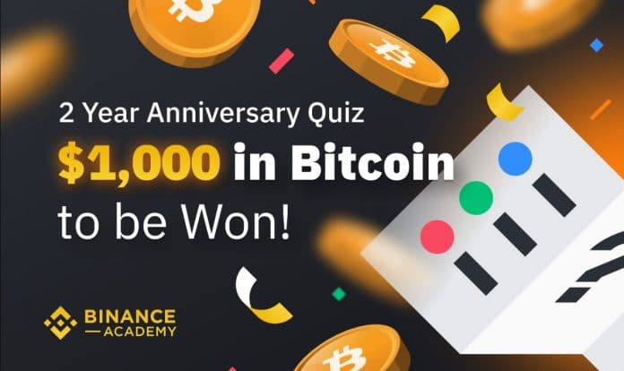 Binance dando U$ 1 mil em Bitcoin por aniversário