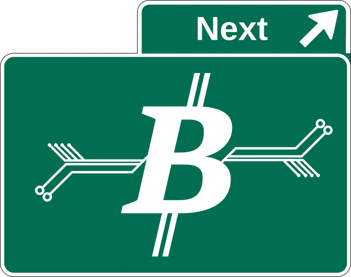 Preço do Bitcoin em alta e ultrapassa rompe placa direção