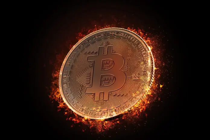 Bitcoin em chamas