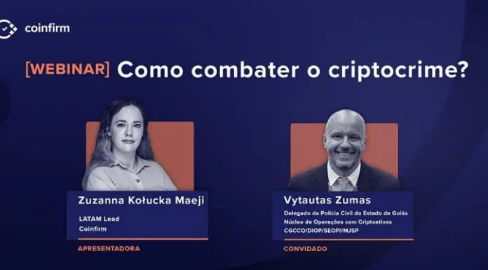 Zuzanna Kołucka Maeji, da Coinfirm e Vytautas Zumas, Coordenador do Núcleo de Operações com Criptoativos da Coordenação geral de Combate ao Crime do Ministério Público.