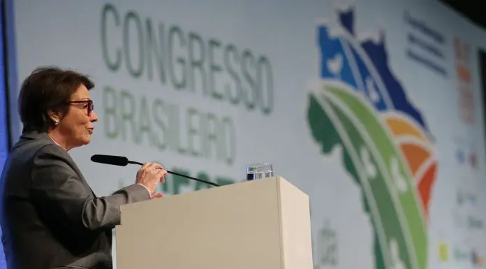 A ministra Agricultura, Tereza Cristina, participa da abertura do 1º Congresso Brasileiro de Gestores da Agropecuária