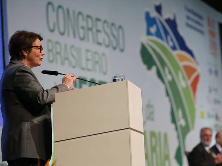A ministra Agricultura, Tereza Cristina, participa da abertura do 1º Congresso Brasileiro de Gestores da Agropecuária
