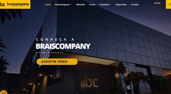 Site da Braiscompany, empresa alvo de denúncia pela Operação Faraó alerta