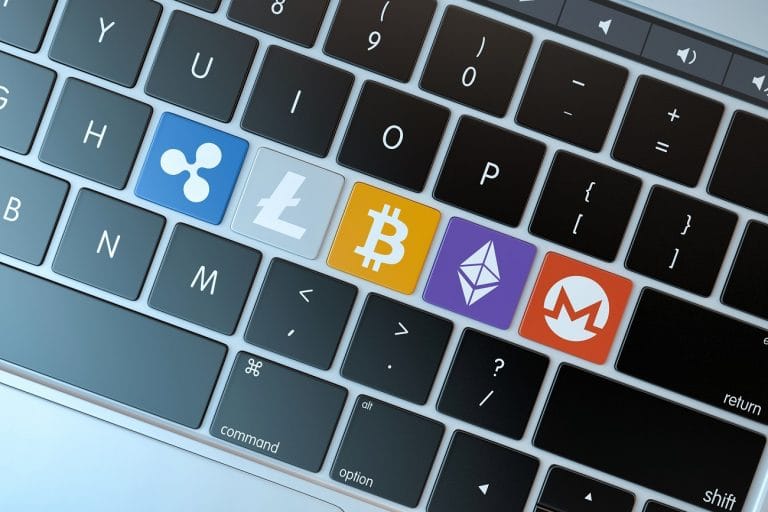 Várias criptomoedas maiores do mercado e valorização