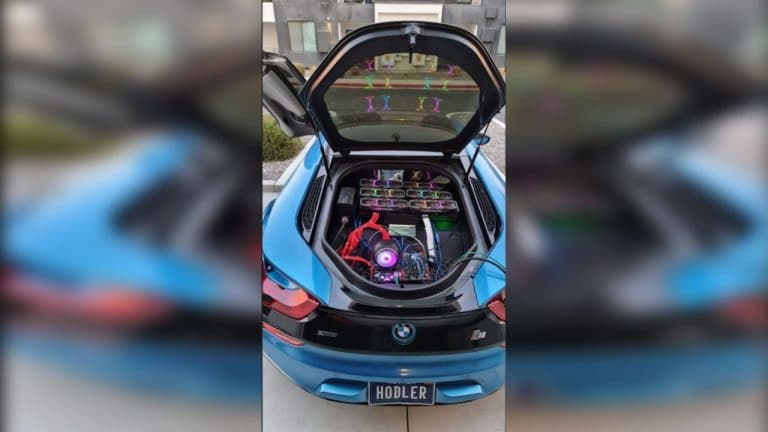 Homem monta mineradora de criptomoedas em BMW para irritar gamers