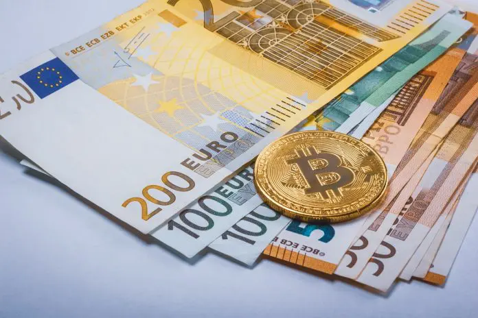 Bitcoin e Euro Europa Portugal criptomoedas
