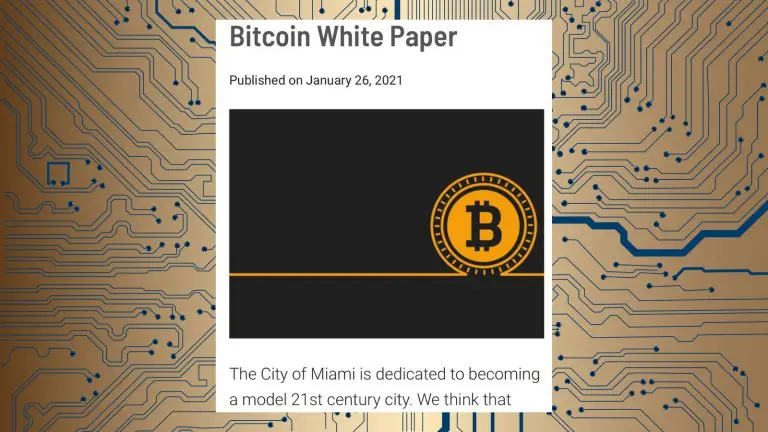 “Miami acredita no Bitcoin”, diz prefeito da cidade após publicar whitepaper