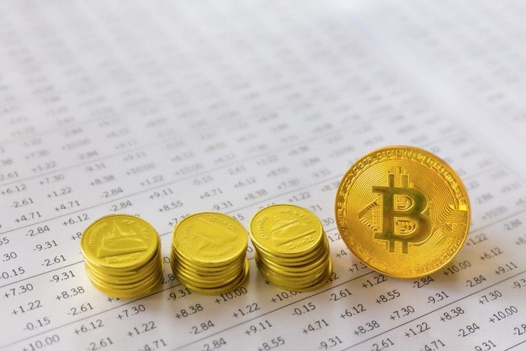 Bitcoin digital e fundo de mercado de ação financeiro