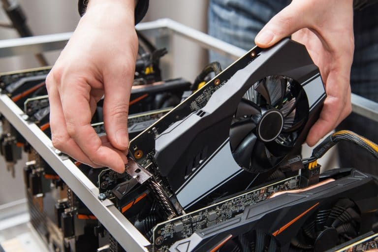 Fazenda de mineração de criptomoedas Ethereum