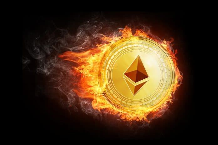Moeda Ethereum pegando fogo recorde