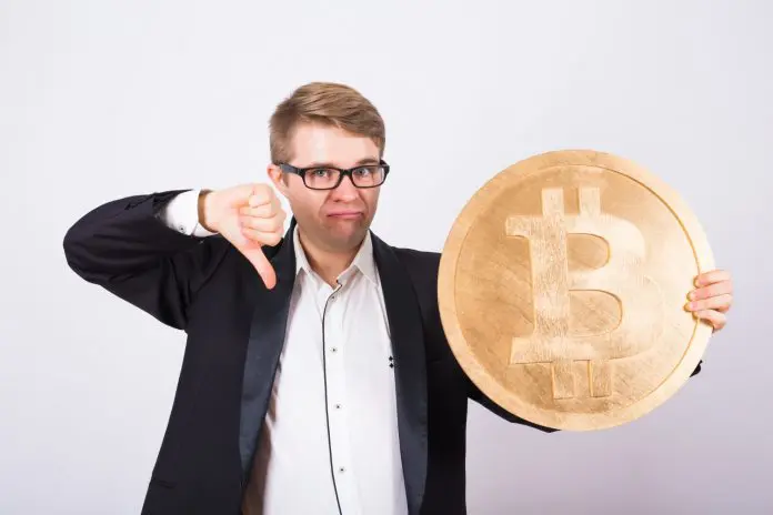 Homem inimigo do Bitcoin