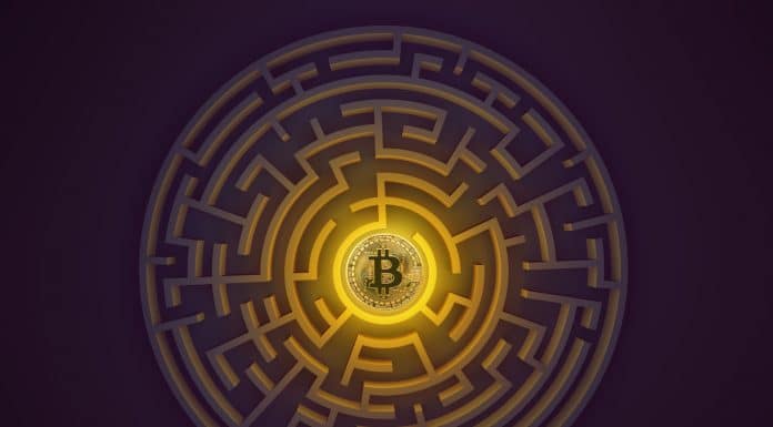 Bitcoin no centro de um labirinto perdido carteira