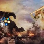 Meme dogecoin que circula nas redes.