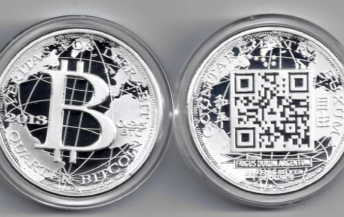 Bitcoin feito de prata