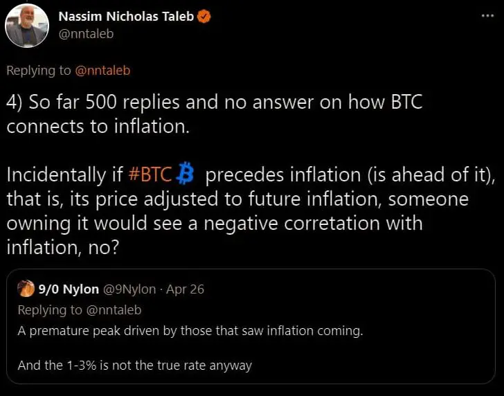 Nassim Nicholas Taleb desafia fãs do Bitcoin no twitter