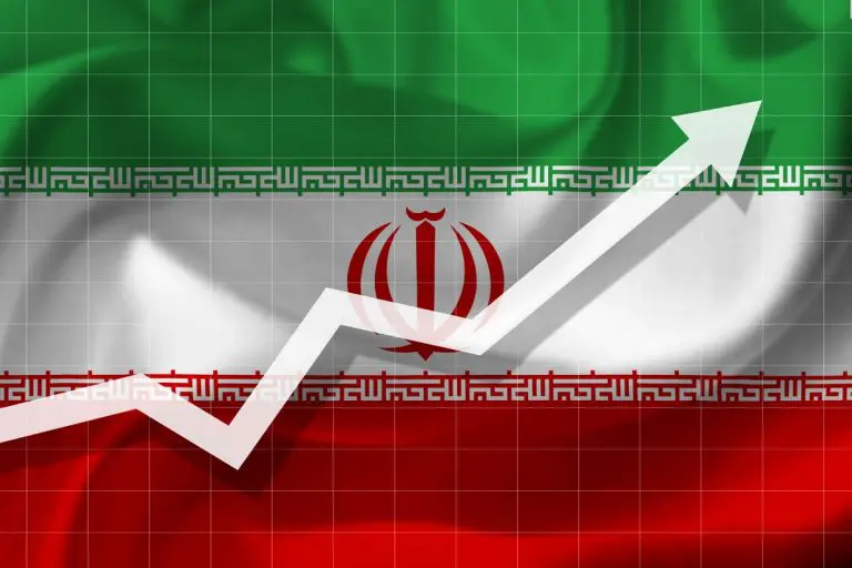 Bandeira do Irã com seta branca