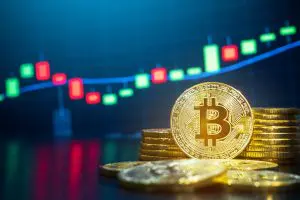 Criptomoeda Bitcoin lanterna gráfico ações BTC