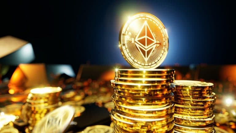 Criptomoeda Ethereum como moedas de ouro