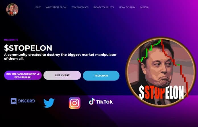 Criptomoeda StopElon desafia Elon Musk
