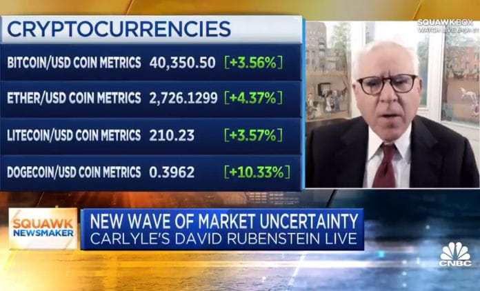 David Rubenstein falou sobre Bitcoin e governos