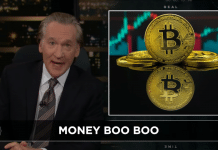Bill Maher falando sobre Bitcoin no programa Real TIme da HBO.