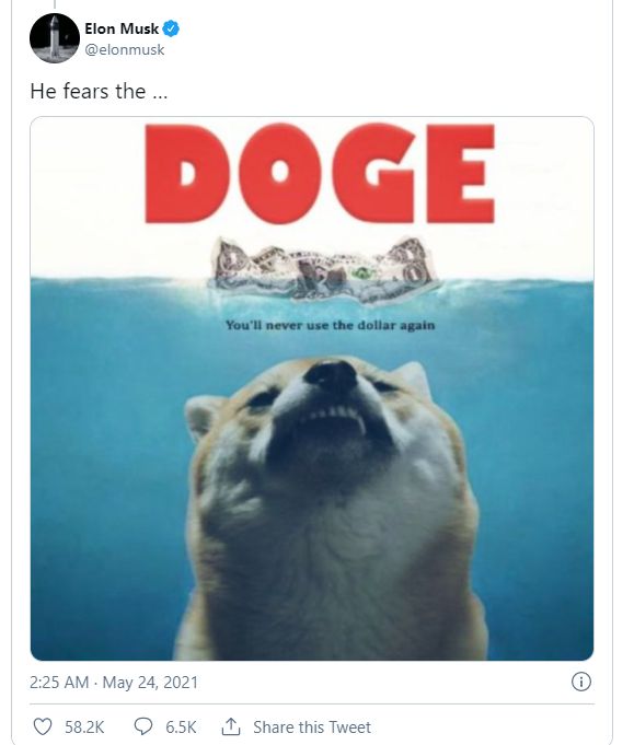 Musk responde Vitalik com meme.