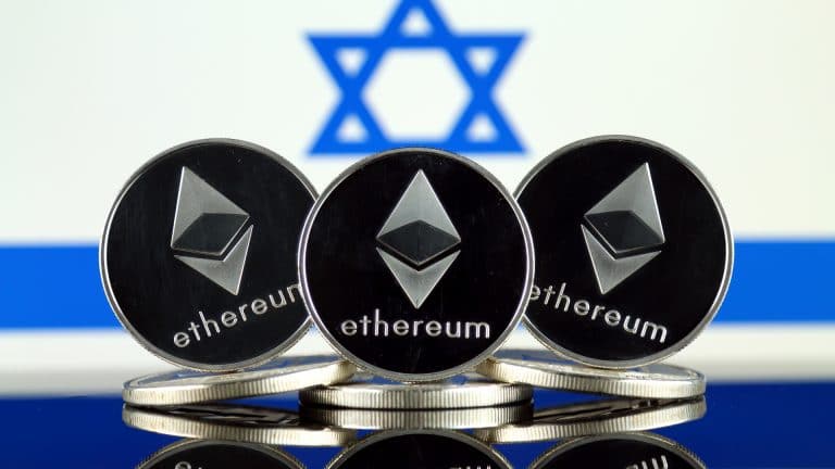 Bandeira de Israel e Criptomoeda Ethereum