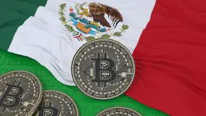Bandeira do México e Bitcoin
