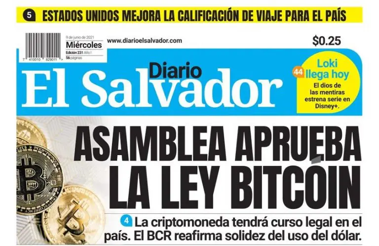 Jornal El Slavador Bitcoin
