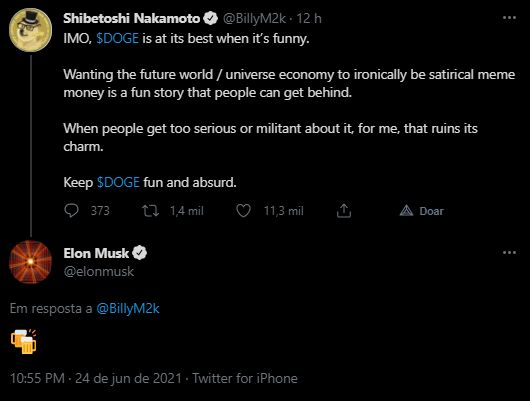 Elon Musk concorda que Dogecoin tem que se manter brincadeira
