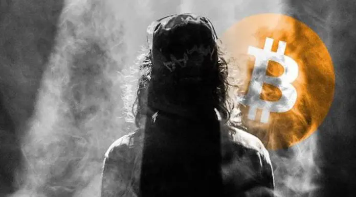 Estátua Satoshi Bitcoin sem rosto