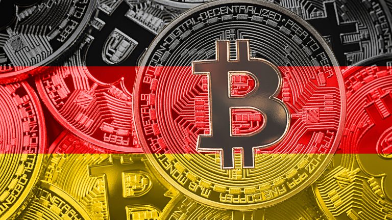 Bandeira da Alemanha e Bitcoin