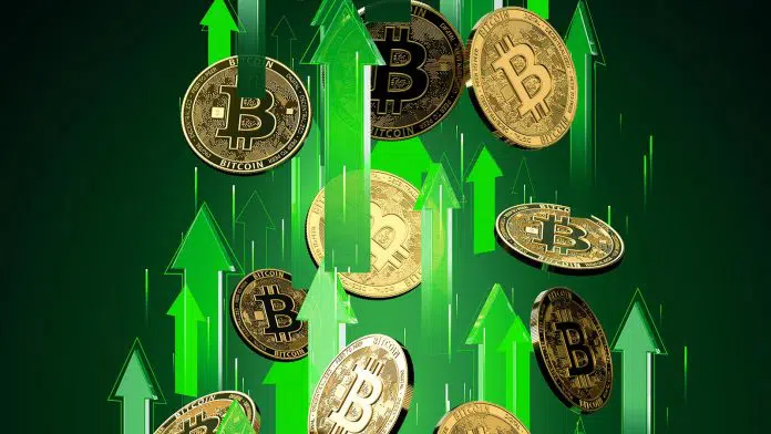 Bitcoin em alta. Imagem: ShutterStock